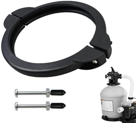 Pool Clamp Collar Ring Replacement with Screws, Pool Sand Filter Replacement Clamp Ring, Replace Sand Filter PumpClamp, SandFilterClamp with Screws Clamping Ring for 12 and 14 in SandFilter Pump
