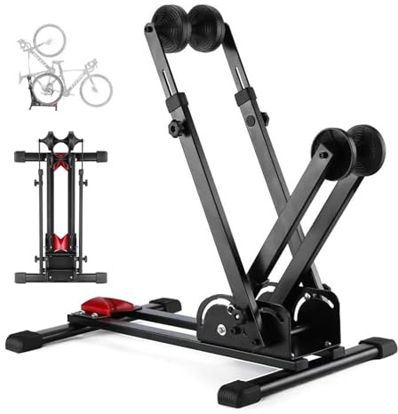 3-in-1 Fahrradständer boden,Fahrradständer mountainbike,Fahrrad ständer für 20-29 Zoll MTB & Rennräder, Heim/Garage Lagerung