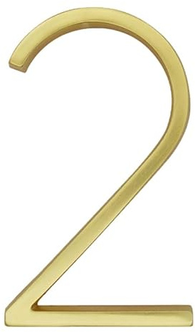 Hausnummernschild Retro 127mm Goldene schwimmende Moderne Hausnummer Satin Messing Tür Home Adressnummern für Haus Digitale Außenzeichenplatten 5 in. # 1(2)