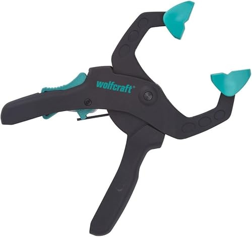 wolfcraft 3615000 - Pince de Serrage à Cliquet FZR40 - Ouverture 40 mm - Force de Serrage max. 20 kg (Lot de 6)