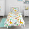Bloomsbury Mill - Juego de Funda Nórdica Reversible para Niños y Niñas –Animales de la Jungla/Selva - Juego de Edredón Individual y Almohadas para Cama Individual Infantil - 135 x 200 cm