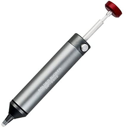 FrogBro Entlötpumpe mit Hoch Temperaturbeständige Silikondüse, Hochwertiger Gehäuse aus Aluminium, Lötsauger Stärkere Saugkraft, Unverzichtbares Zubehör für professionelle Schweißer