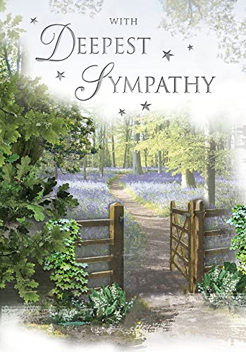 Special Thoughts With Deepest Sympathy card - Bluebell Woods Regal Publishing,Green,6.5 x 4.75 inch
