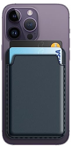 JETech Magnetische Wallet Kompatibel mit MagSafe für iPhone 17/Air/16/15/14/13/12 Serie, für Pixel 10 Serie, PU Kartenhalter (Blau)