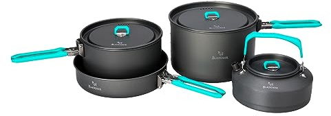 BLACKDEER Campingkokkärl set | utomhus matlagningskit med grytskålar och spatel | köksredskap för backpacking vandring picknick