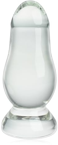 SXOVO Plug Anal de Vidrio Consolador Anal de Cristal Plug Anal Grande y Grueso para Masaje de Próstata Dilatador Anal Masturbador Juguetes Sexuales para Mujere Hombre Pareja (M)