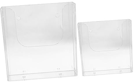 DIYEAH 2stücke Transparenter Flyerhalter Aus Acryl Prospekthalter Für Schreibtisch Papierhalter Zum Aufbewahren Von Dokumenten Aktenhalter Mit Klarem Sichtfeld Zum Ablegen Von Papieren