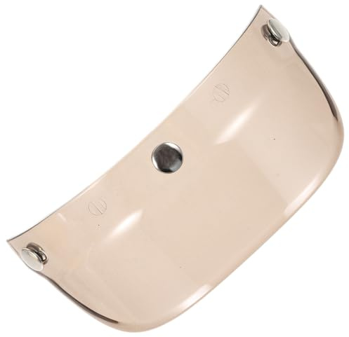 BUGUUYO Motorcycle Helmet Visor Replacement Accessory Sturdy Plastic Sun Visor for Open Face Helmets Classic Brown Tint Comfortable Fit for Men and Women Cyclists