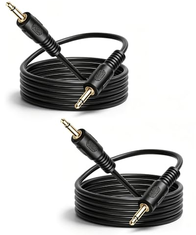 RIIEYOCA 3.5mm Mono Cable 12V Trigger Cable,3.5mm Male to Male Mono Jack Cord,1/8 TS Mono Audio Cord,IR Infrared Sensor Receiver Extension 5.9ft (2-pack)