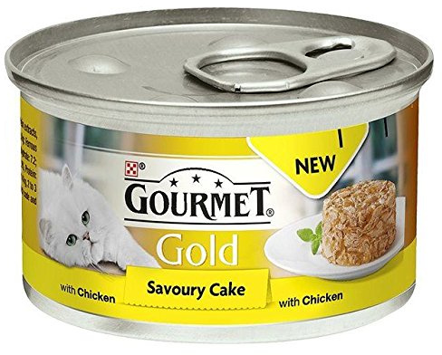 Gourmet Gold Savoury Cake Adult Cat with Chicken 85g (Pack of 4)