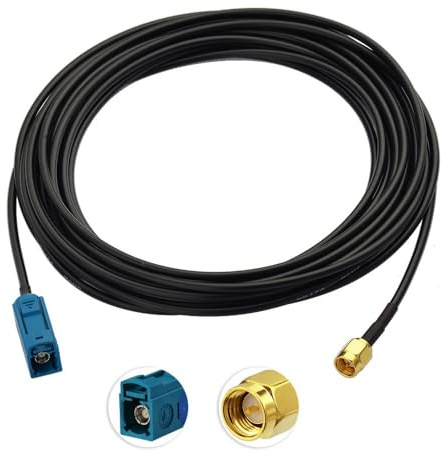 Bingfu DAB Autoradio Antennenadapterkabel Fakra-Buchse auf SMA-Stecker 5 m