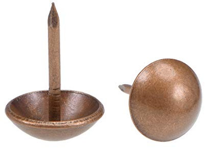 sourcing map 50Stk.Polsternagel 12mm Kopfdurchmesser Antik Runde Reißzwecken Kupfer