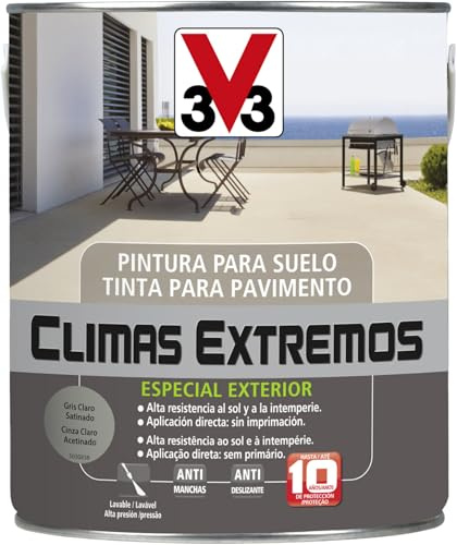 V33 PINTURA SUELOS CLIMAS EXTREMOS SATINADO GRIS CLARO 2,5L