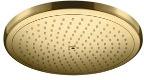 hansgrohe wassersparender Duschkopf Croma 280, Kopfbrause/Regendusche rund, 1 Strahlart, Polished Gold Optik