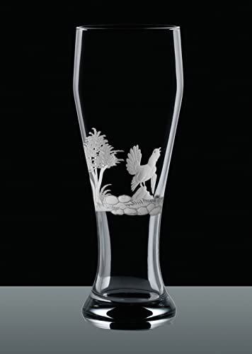 Weizenbierglas 0,3L Gravur Auerhahn mit Baum und Erdreich Kisslinger Bierglas Weizenbier