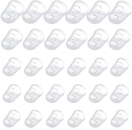 30 Stück Gitarren Finger Cots，Gitarren Fingerschutz，für Saiten Instrumente Gitarren Bass Ukulele Bass Nähen Sport.