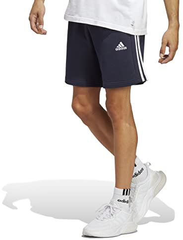 adidas Herren Essentials French Terry 3-Stripes Shorts, Legend Ink, XXL