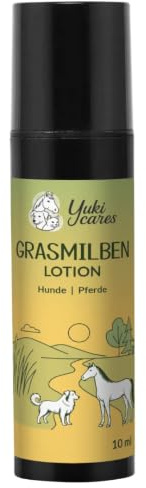 Yuki cares Grasmilben Lotion gegen starken Juckreiz durch Grasmilbenbisse für Hunde 10ml