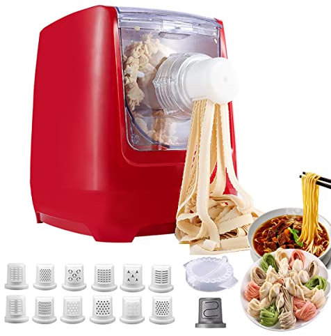 JHLP Electric Pasta Maker â€“ Spaghetti/Noodle Machine, 260W Automatic Noodle Press, 2-in-1 Kneading & Making, 13 Molds â€“ Saves Time & Energy, Novice Friendly!