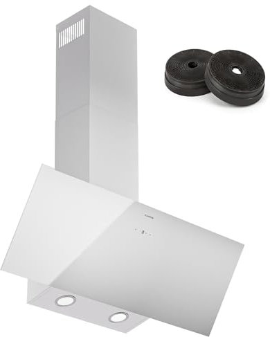 Klarstein Campana Extractora Cocina 90cm, Extractor con Filtros Anti Grasa para Lavar en Lavavajillas, Campanas Extractoras con Flujo Aire 305 m³/h Airflow, Extractores Cocinas