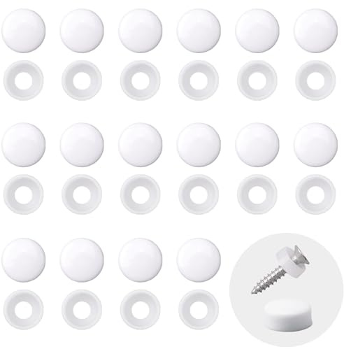 INCREWAY 100 cache-vis en plastique, couvercle de vis en plastique, couvercle de vis en plastique, couvercle de vis Plastidome (blanc)