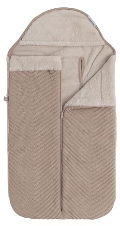 Baby's Only - 0+ Fußsack Babyschale aus Baumwolle - Gefüttert - für 5- und 3-Punkt-Gurten Autositz - Universell verwendbar - für Jungen und Mädchen - Beige | Baby Fußsack - Für 5- und 3-Punkt-Gurten Autositz - Babyfußsack Babyschale - Universell verwendbar - für Jungen und Mädchen