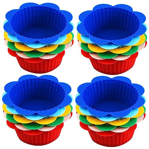 Alipis Pirottini per Muffin Pezzi Set di per Muffin in Silicone Antiaderenti Riutilizzabili Decorativi per Feste E Uso Quotidiano