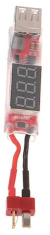 Joselin Convertisseur de Batterie au Lithium Lipo 2S-6S vers Chargeur USB avec Carte Adaptateur D'Affichage de Tension pour Protéger Les Fonctionnalités du Téléphone, Prise en T, Installation Facile