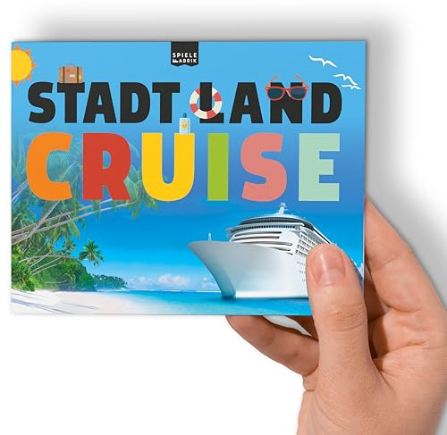 Stadt Land Fluss Kreuzfahrt Geschenk CRUISE MINI Lustiges Familienspiel Quiz Urlaub Familienspiel Reise Der Spielblock A6 mit 12 Kreuzfahrt-Kategorien als Geschenkidee für die Kreuzfahrt | 50 Blatt