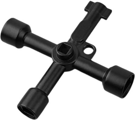 DWFEYOI Llave Del Gabinete De Control, Llave Utilidad Multifuncional 4-Puntas, Llave Cruzada, Llave Triangular, para Contador Agua, Armario Eléctrico, Ascensor, Contador Gas, Válvulas