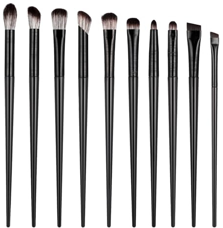 10 Stück Augenpinsel Set, Lidschatten Make-Up Pinsel Set, Lidschatten Pinselset, Kosmetikpinsel, Augen Pinselset, Makeup Augenbrauen Pinsel Sets für Foundation Concealers Rouge