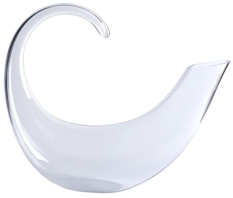 NUOBESTY Distributore Vino Rosso in Vetro Trasparente Elegante Decanter Liquore Creativo e Stabile per Uso Domestico Design Polished e Raffinato per Migliorare Gusto e Presentazione