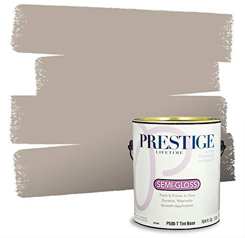 PRESTIGE Paints Interior Paint and Primer In One, 1-Gallon, Semi-Gloss, Comparable Match of Sherwin Williams* Perfect Greige*