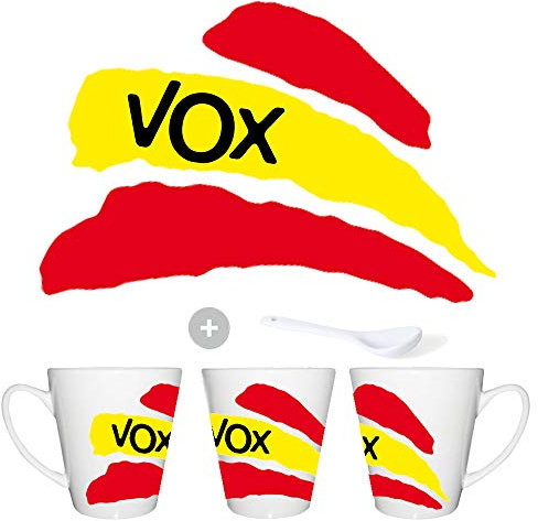 MERCHANDMANIA TAZA CONICA PARTIDO VOX BANDERA ESPAÑOLA conic mug