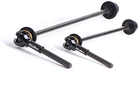 CYCEARTH - Leva per Bicicletta in Titanio, 40,35 g, per Mountain Bike, Bici da Strada, Ultraleggero, con Manico in Fibra di Carbonio, a sgancio rapido, Colore: Nero
