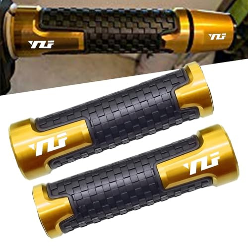 22mm 7/8' Motorrad Lenkergriffe Griffe Universal Für MT03 MT07 MT09 YZF-R6 YZF-R1 YZF-R3 YZF-R7 YZFR-125 XSR700 XSR900 Tracer 700/900 2000-2023(Gold)
