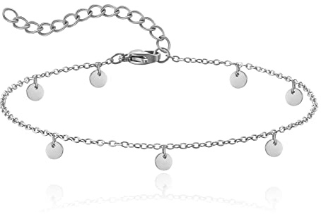 RWQIAN Justerbart damarmband I rostfritt stål plugg armband I vattentät plugg I med plugg armband I kedjelängd 20 cm + 4 cm, One Size, Rostfritt stål