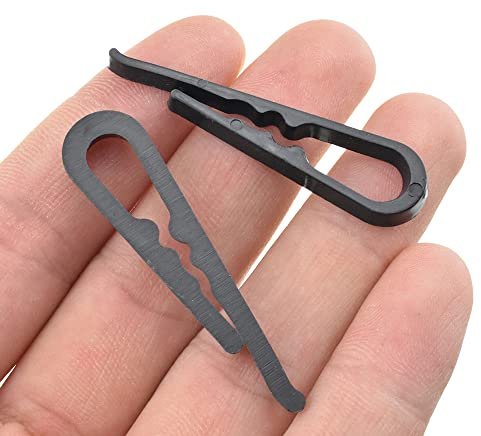 HAHIYO 2inch/50mm 120Pcs Black Plastic U Shape Alligator Clip, Clothespin Fabric Clip Garment Shirt Folding Clip with Teeth for Sewing Room Folding Sock Tie Pant Securing Fabric to Comic Book Board