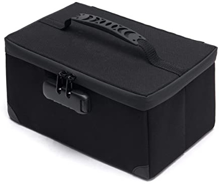 KaAutoler Portable Cosmetic Bag with Lock, Large Capacity Travel Makeup Case Organiser, Waterproof Makeup Bags for Women Toiletry Bag for Girls Traveling with Handle and Divider Makeup Bag