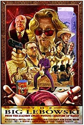 Poster The Big Lebowski Vintage-Filmplakat, Wandkunst, Bilder, Leinwand, Malerei, Poster Und Drucke, Heimdekoration 50X70Cm Kein Rahmen