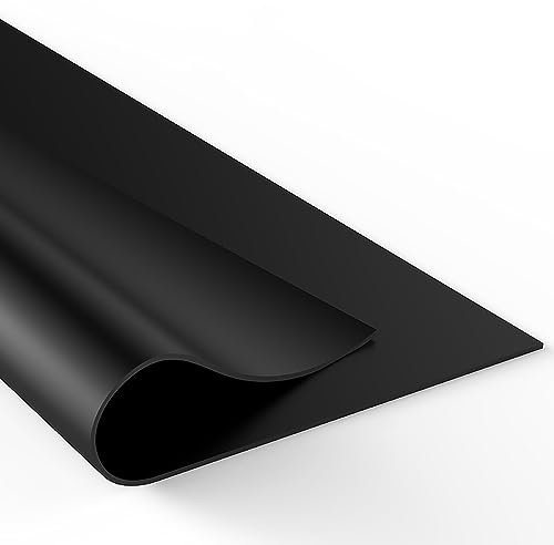 COYOUCO Hoja De Caucho De Neopreno, Hoja De Goma, 500X500mm, Espesor De 1-10 Mm, para Juntas De Bricolaje, Almohadillas, Sellos, Pisos, Amortiguación De Antivibración, Antideslizante,1mm