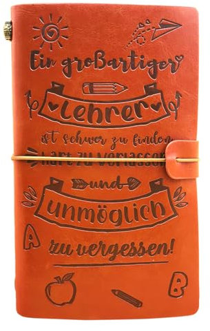 OMNIQI Lehrer Geschenk, Erzieherin Lehrerin Geschenk, Leder Notizbuch Abschiedsgeschenk Erzieherin Lehrer, Geschenk für Lehrer Weihnachten, Danke Erzieherin Abschied Geschenkideen