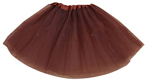 Tutu Rock Mädchen Tüll Ballett Tanz Röcke Prinzessin Ballettrock Jugend Mädchen Kleidung Tutu Karneval Party Kostüm Ballett Tanzkleid für Karneval Geburtstag Halloween Party (Coffee, one size)