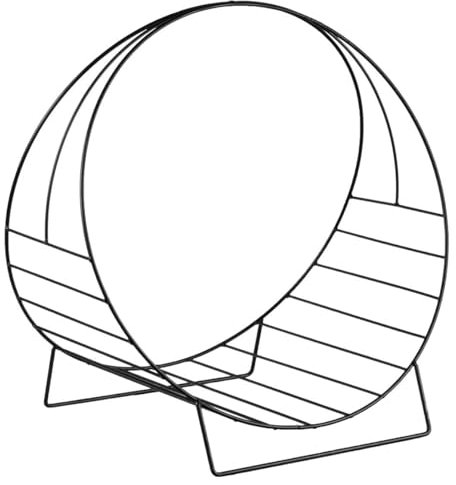 Meubletmoi Zeitschriftenhalter / Kaminholzhalter, kabelgebunden, aus Metall, Schwarz – minimalistisches Design – Rack 9968