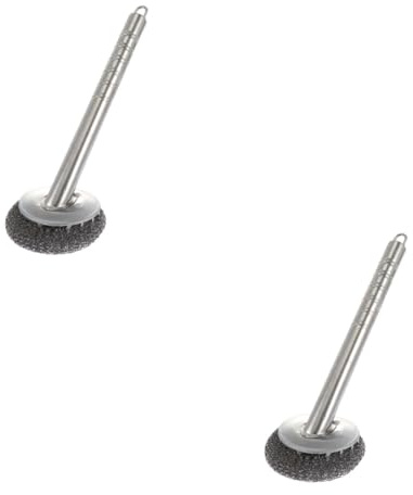 Healeved 2pcs Household Helper Stainless Steel Cleaning Brush for Kitchen Pot Brush Pan Cleaning Dish Clean for Kitchen Sink and Dishwashing Scenarios