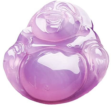 XAoSCd Jade Buddha Anhänger Kaiser Lila Chalcedon Halskette Veilchen Achat Schmuck Für Frauen Männer