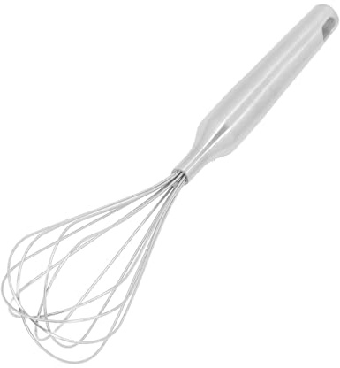 Hominas Fouet de Cuisine Inox, Batteur Manuel à Œufs Fouet Professionnel pour Mélanger, Remuer la Pâte, les Œufs, Mousser, Fouetter, Argent, 30 cm