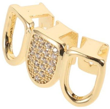 ANDRESLAD Hip Hop Grill Zahn Schmuck Goldfarben Zähne Ornament Abnehmbar Bequem Passgenau Für Partys Alltag Zubehör