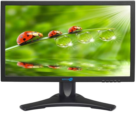 SIMPLETEK - Monitor wide LCD 21.5 Full HD 16:9 60Hz | DVI VGA | Altoparlanti incorporati - montaggio a parete | Con Base (Ricondizionato)