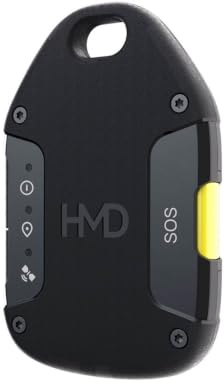 HMD OffGrid Satellitenkommunikator (Bluetooth 5.1, kompatibel mit Android und iOS, IP68, Satellitennachrichten, SOS-Dienste,Standortverfolgung, 3 Tage Akku) Schwarz